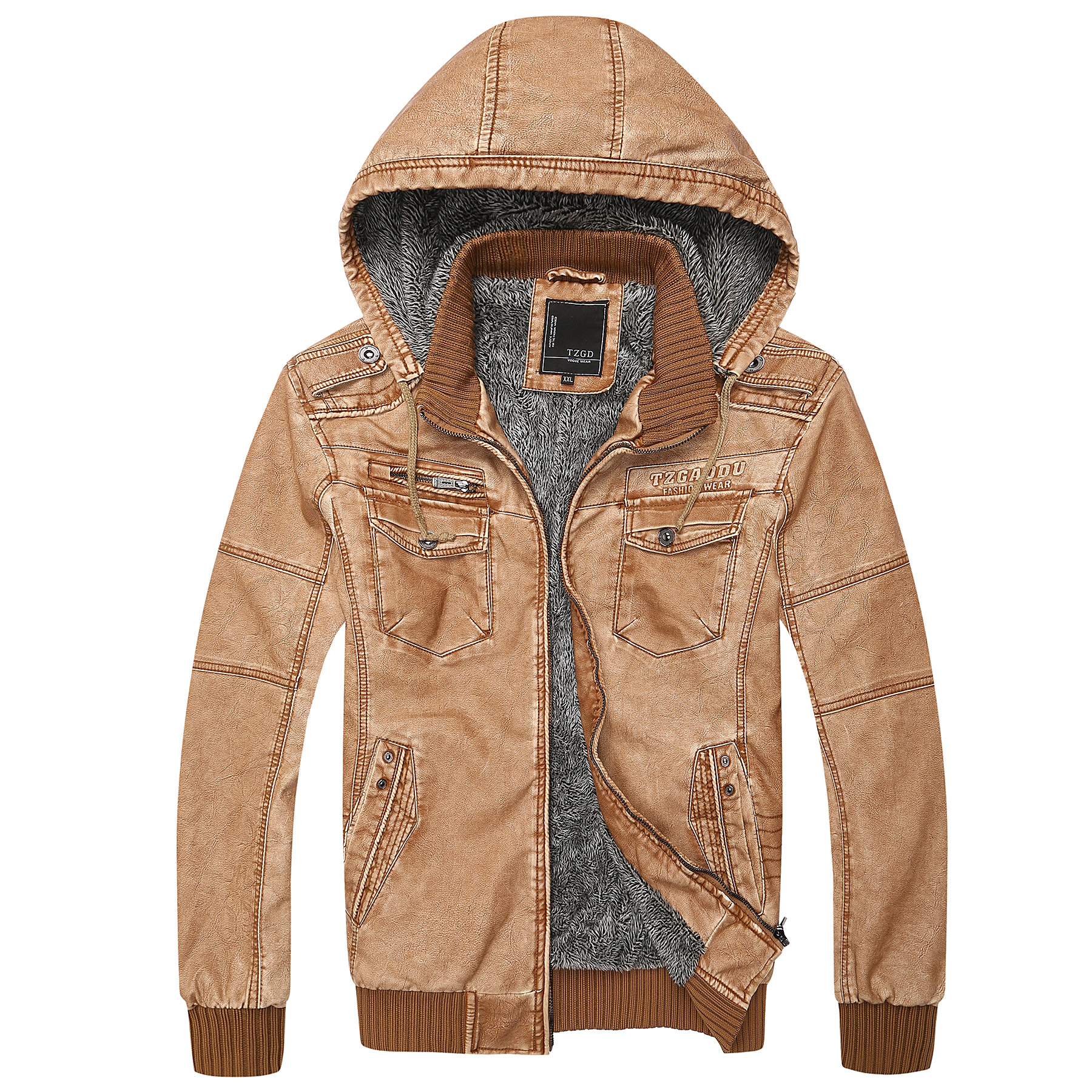 man pu jacket 04-5 dk.brown